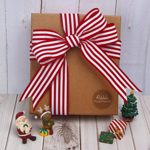 Ribbli Red and White Striped Grosgrain Ribbon,1-1/2-Inch x10-Yard,Use for 4th of July,Christmas Gift Wrapping,Party Decoration,All Crafting and Se...