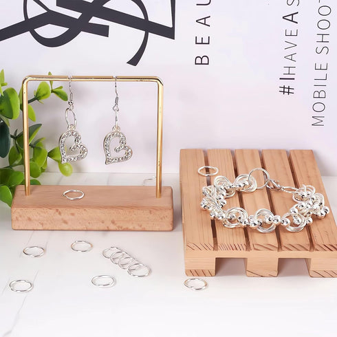 YAKA 1600Pcs 6 Different Sizes Open Jump Rings,5mm 6mm 7mm 8mm 9mm 10mm Ring Jewelry Keychain for Jewelry Making Accessories,1Pcs Jump Ring Open/C...