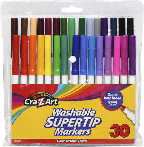 Cra-Z-Art Washable Super Tip Markers, 30 Count...