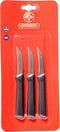 Mundial SC0541-3 3-Inch Peeling/Tourne Paring Knife Collection, Set of 3, Black...
