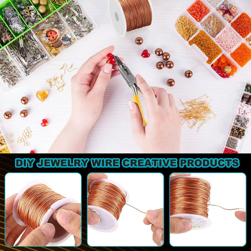 2 Rolls 20 Gauge Wire for Jewelry Making and Pliers Silver Craft Wire Tarnish Resistant Jewelry Beading Wire for DIY Jewelry Craft Making Supplies...