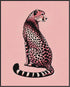 Posterizer 1 pcs-Pink Preppy Aesthetic Cheetah Print-Abstract & Modern Art-Art for Animal Lovers-Gifts for Women-Living Room Bedroom Decor- unfram...