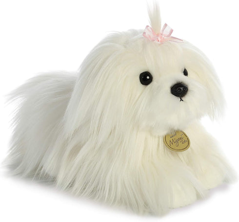 Aurora® Adorable Miyoni® Tots Maltese Puppy Stuffed Animal - Lifelike Detail - Cherished Companionship - White 11 Inches...