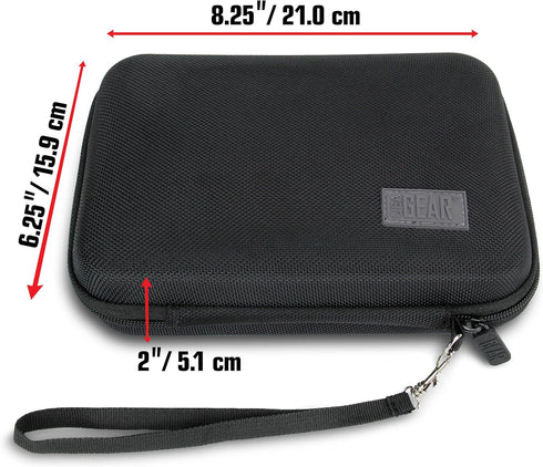 USA GEAR Hard Shell Electronic Organizer Travel Case 7.5 Inch - GPS Cases with Accessory Pocket and Water Resistant Exterior Compatible with Garmi...