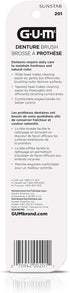 GUM Denture Brush - Dual Headed Hard Bristle Toothbrush for Dentures & Acrylic Retainers - Dentist Recommended Denture Cleaner (Pack of 1)...