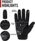 IRON JIA'S Motorcycle Gloves Full Finger Durable for Road Racing Bike Summer Spring Powersports Support Touch Screen Black-XL...