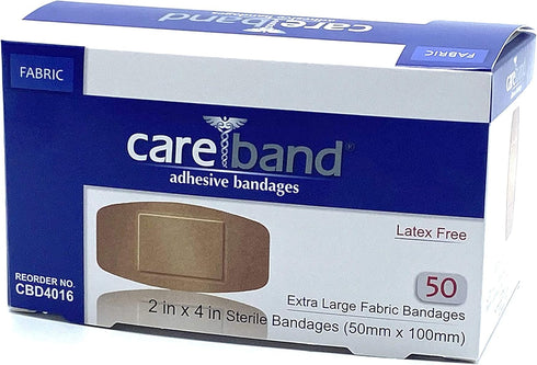 Fabric Adhesive Bandages Flexible 2" x 4" 50/Box Extra Large Strips...