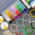 JIYIEW 8mm Glass Beads for Jewelry Making,24 Color DIY Crystal Gemstone Loose Beads Bracelet Neacklace Making Kit Round Spacers Stone Turquoise Be...