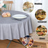 sancua 100% Waterproof Round PVC Tablecloth - 60 Inch - Oil Proof Spill Proof Vinyl Table Cloth, Wipe Clean Table Cover for Dining Tables, Buffet ...