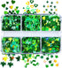 12 Grids St. Patrick’s Day Nail Glitters Sequins, Green Clover Nail Art Confetti 3D Holographic Shiny Nail Flakes Acrylic Irish Nail Art Supplies ...
