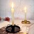 2 Pcs 4 Inch Black Iron Candle Holder for Taper Candles, Dinning,Wedding and Party Decoration (2, Black)...