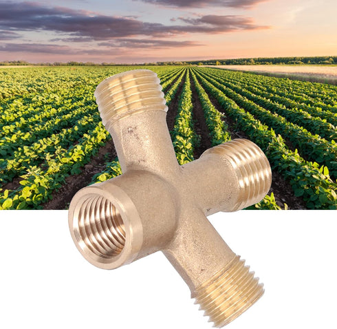 Garden Hose Splitter Hose Splitter 2 Way Heavy Duty Brass Hose Splitter Garden Hose Thread 4 Way Connector Pipe Fittings Foricultural Spraying...