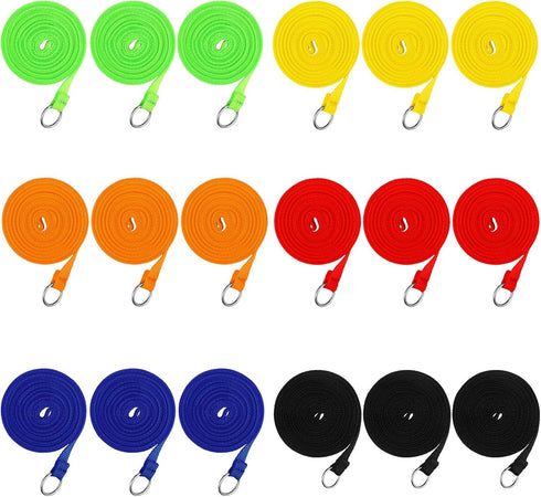 18 Pieces Slip Leads Dog Leash Pet Rope with O-Ring 6 Feet for Small Medium Large Dogs Grooming Shelter Rescues Walking Training (Neon Green, Oran...