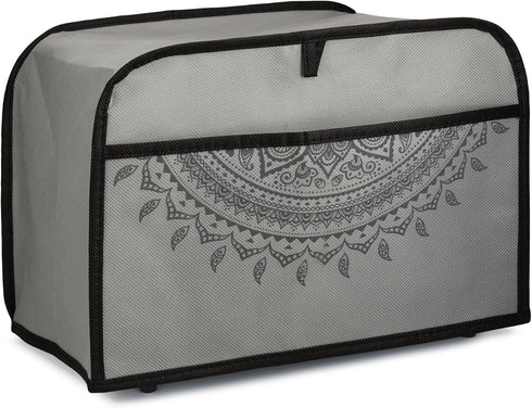 kwmobile Cover Compatible with 2 Slice Toaster - Cover for Toaster - Indian Sun Grey...