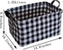 KUNRO Rectangle Toy Bin Waterproof storage organizer for Nursery Hamper Home decor Closet Kids Bedroom Laundry Baby Gift Shelf Baskets(Black grid)...