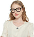 3 Pack Oversize Square Design Reading Glasses for Women, Blue Light Blocking Reader (Black&Leopard&Transparent, 1.75)...