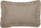 VHC Brands Sawyer Mill Throw Pillow Dark Gray and Cream Stripe Cotton Decorative Farmhouse Country Cushion with Ruffle for Sofa Couch 14x22...
