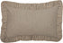 VHC Brands Sawyer Mill Throw Pillow Dark Gray and Cream Stripe Cotton Decorative Farmhouse Country Cushion with Ruffle for Sofa Couch 14x22...