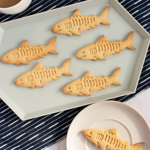 Set of 2 Shark Cookie Cutters (Designs: Hammerhead & Tiger), 2 Pieces - Bakerlogy...