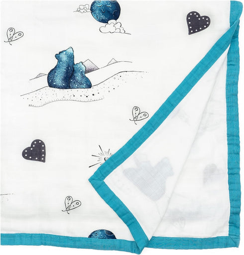 JumpOff Jo - Baby Muslin Swaddle Blanket, 47" x 47" - Ultra Soft 70% Rayon derived from Bamboo & Muslin 30% Cotton Lightweight Receiving Blanket, ...