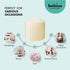 BOLSIUS 6 Ivory Pillar Candles Bulk - 3x3 Inches Candle Set - 25+ Hours Clean Burning - No Palm Oil - 0% Animal Fat - Premium European Quality - U...