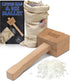 Eparé Lewis Bag & Ice Mallet - Manual Ice Crusher Wooden Hammer - Canvas Crushing Bag - Crushed Ice Bar Cocktails - Bartender & Kitchen Tools Kit...