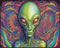 Posterizer 1 pcs- psychedelic funky hippie colorful sci fi alien 3-Fantasy & Fiction Art-Retro Art- Living Room Bedroom Decor- unframed wall art...