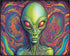 Posterizer 1 pcs- psychedelic funky hippie colorful sci fi alien 3-Fantasy & Fiction Art-Retro Art- Living Room Bedroom Decor- unframed wall art...