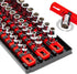 Ernst Manufacturing 8490 Socket Boss: 3-Rail Socket Organizer Tool Tray with 40 Clips (1/4", 3/8", 1/2") - Red, 13-Inch Rails for Toolbox Storage ...