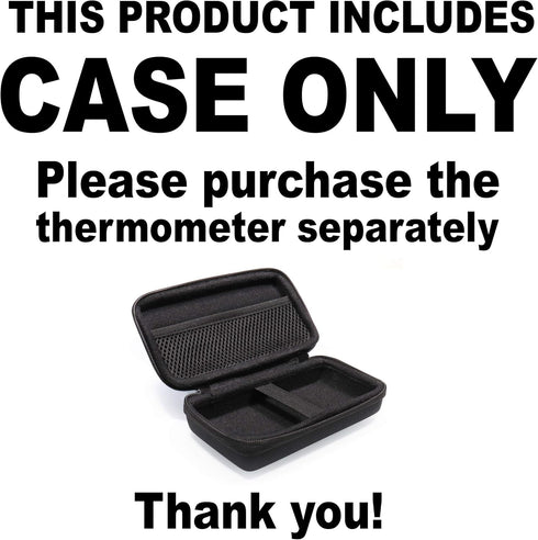CaseSack Case for Ear/Infrared Thermometer: Braun ThermoScan 7, 7+, 5 IRT6500, 3 Braun Digital Ear Thermometer; iProven, iHealth, MILDSIX, KDT, Ea...