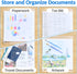 Sooez 10 Pack Plastic Envelopes File Folders, Rainforced Clear Folder Important Document Organizer, A4 Letter Size Bill Receipt Paper Holder Organ...