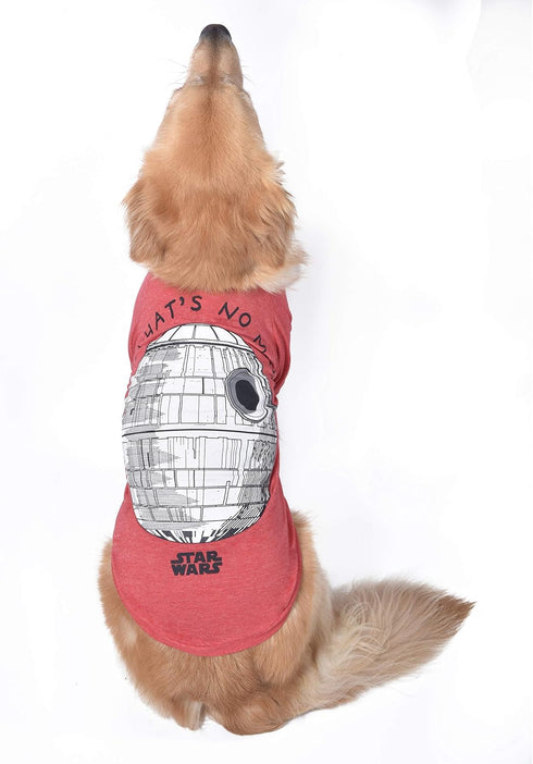 Star Wars for Pets "That's No Moon" Dog Tee | Star Wars Dog Shirt for Large Dogs | Size Large | Soft, Cute, and Comfortable Dog Clothing and Appar...