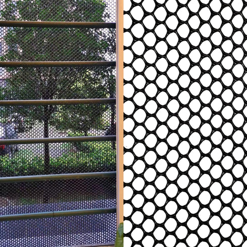 Plastic Chicken Wire Fence Mesh 15.7IN x 10FT Hexagonal Plastic Poultry Netting for Chicken, Black Upgraded Plastic Garden Mesh Fencing for Garden...
