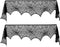 Blulu 2 Pieces Spiderweb Fireplace Mantle Scarf Lace Halloween Decoration Cover for Halloween Home Party Supply, Black, 18 by 96 inch...