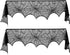 Blulu 2 Pieces Spiderweb Fireplace Mantle Scarf Lace Halloween Decoration Cover for Halloween Home Party Supply, Black, 18 by 96 inch...