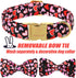 Valentine's Day Dog Collar with Bow Tie,Colorful Love Heart Male Dog Collar with Safety Metal Buckle Adjustable Puppy Collars for Small Medium Lar...