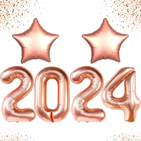 KatchOn, Rose Gold 2025 Balloons Graduation - Giant, 40 Inch | 2025 Rose Gold Balloons, Star Balloons | Grad Decorations Class of 2025 Balloons | ...