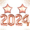 KatchOn, Rose Gold 2025 Balloons Graduation - Giant, 40 Inch | 2025 Rose Gold Balloons, Star Balloons | Grad Decorations Class of 2025 Balloons | ...