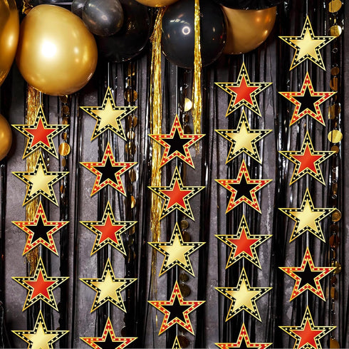 gisgfim 90PCS Movie Star Cardboard 6 Inch Red Carpet Awards Night Cutouts Movie Party Star Cutouts Classroom Bulletin Board Decorations Paper Star...