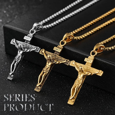 Cross Pendant for Car Rearview Mirror Charm Hanging Accessories Ornament Jesus Cross Necklace Jewelry Women Men Auto Interior Car Decor Crucifix C...