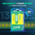 Rechargeable 9V Lithium Batteries - 13500mWh Long Lasting LI-ion Batteries with Micro Charging Cable - Quick Charge in 1.5 Hours, 9 Volt Battery f...