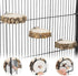 3PCS Bird Perch Natural Round Wooden Platform Parrot Perch Standing Branch for Chewing Exercise, Bird Stand Perch Swing Toys Cage Accessories for ...