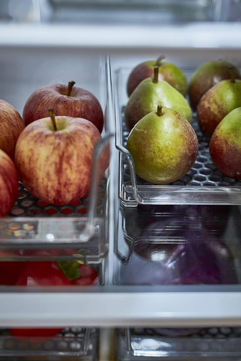 Spectrum Diversified Hexa in-Fridge Small Refrigerator Bin for Storage and Organization of Fruit Vegetables Produce and More, 8.5 x 6 x 2.25, Clea...