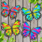 Metal Butterfly Wall Art Decor - 9.8 inches Outdoor Wall Art Decorations for Fence Garden Backyard Bedroom Patio Living Room,Gift for Mom Dad Frie...