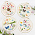 FREEBLOSS 4 Set 8inch Embroidery Kit for Beginners Learn Embroidery Stitches Kit Cross Stitch Kits Embroidery Starter Kit includes 2 Embroidery Ho...