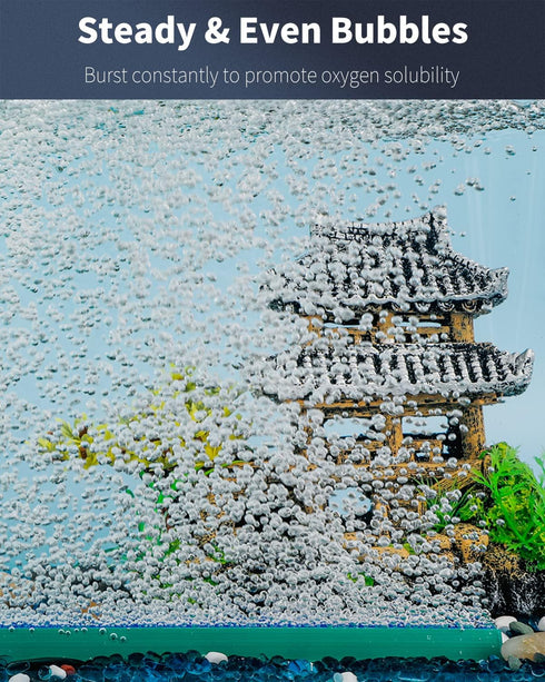 Pawfly Aquarium Air Stone Bar Bubbler 12 Inch, Fish Tank Bubbler Stone with 4 Suction Cups Square Oxygen Diffuser for Air Pump Fish Tank Pond and ...