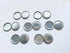 RUTICH 100 PCS Flat Decorative Bottle CaP Craft Bottle Stickers Double Sideds Printed for Hair Bows, DIY Pendants or Craft ScraPbooks Silver...