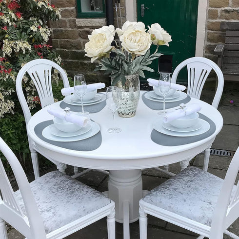 Herda Placemats Set of 6 for Dining Table Mats Faux Leather Placemats Wipeable Washable Placemats for Round Table Mats for Kitchen Dining Patio He...