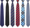 Janmercy 6 Pcs Clip on Tie for Men Clip on Easy Necktie Striped Solid Plaid Dots Mixed Lot Tie for Office School, 20 Inch (Retro Style)...
