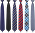 Janmercy 6 Pcs Clip on Tie for Men Clip on Easy Necktie Striped Solid Plaid Dots Mixed Lot Tie for Office School, 20 Inch (Retro Style)...